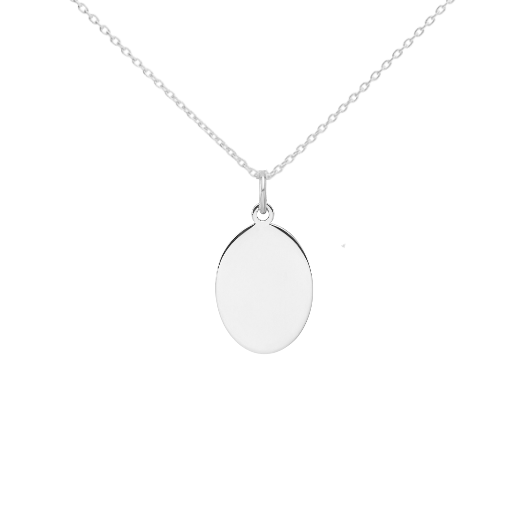 Engravable Oval Necklace