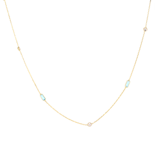 Baguettes Circles Necklace