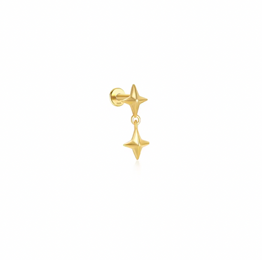Dangling Bold North Stars Stud Earring