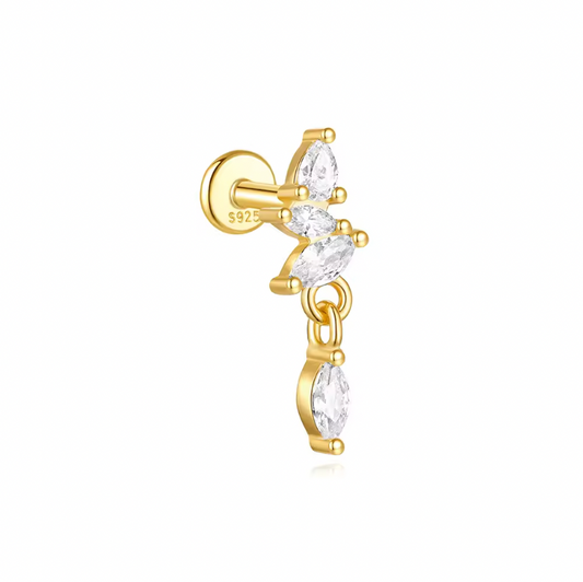 Triple Marquise Dangling Marquise Earring