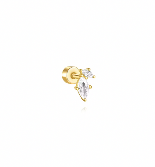 Double Marquise Stud Earring