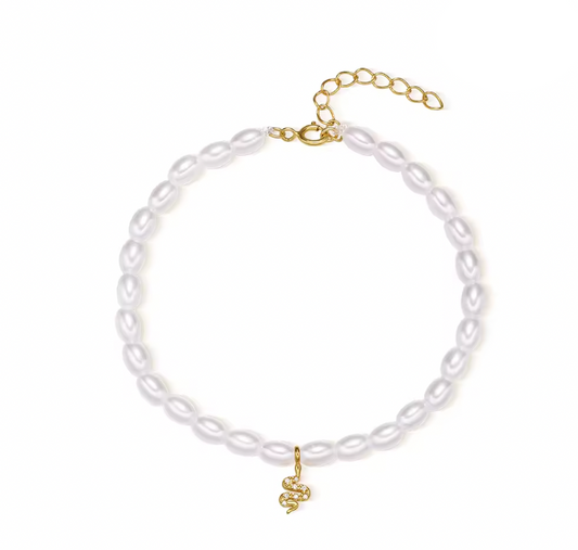 Dangling Snake Multi Pearls Bracelet