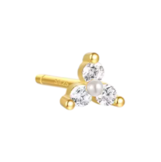 Trinity Pearl Stud