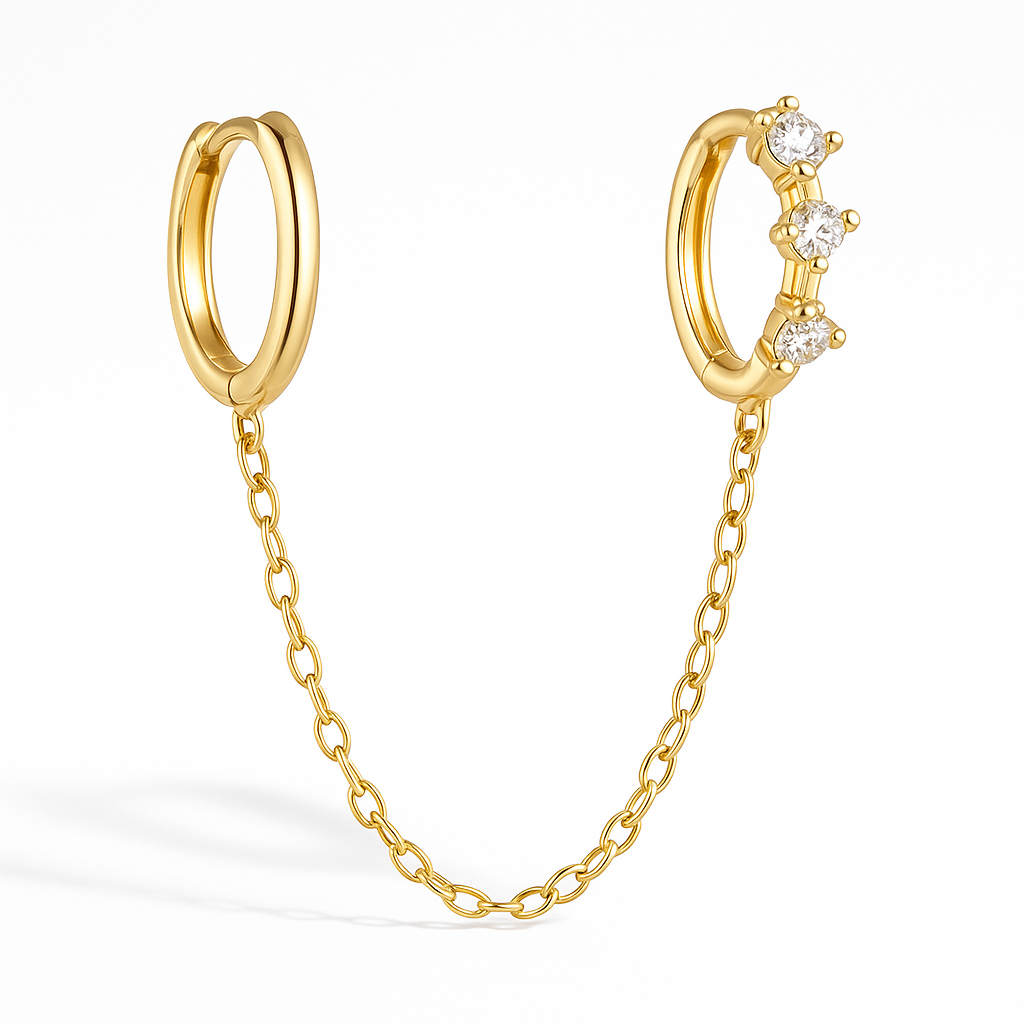 Trio Circles Hoop on Chain