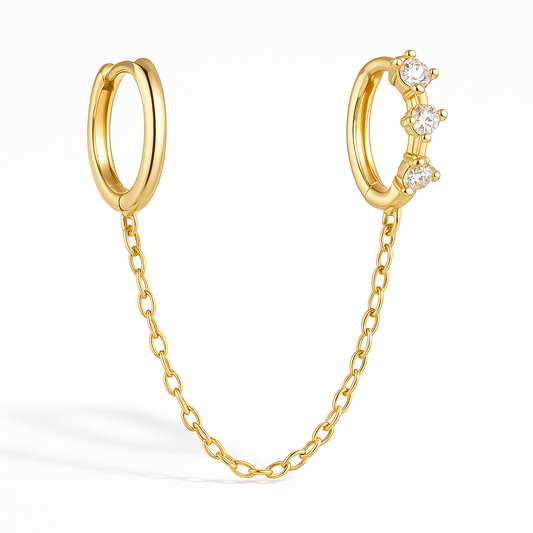Trio Circles Hoop on Chain