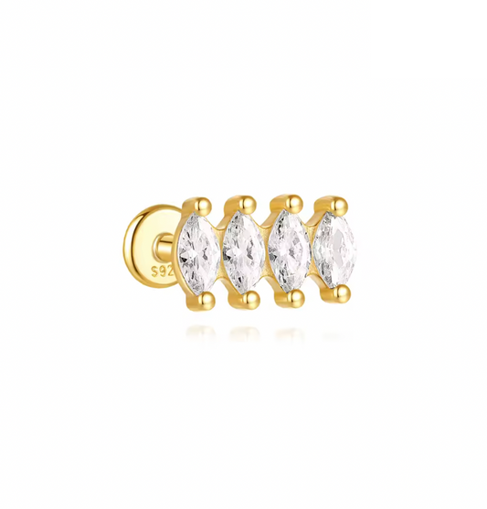 Four Marquise Stud Earring