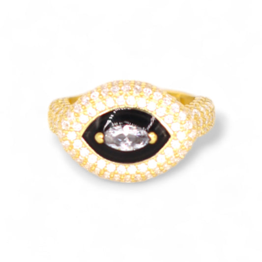 Pavé Eye Signet Ring
