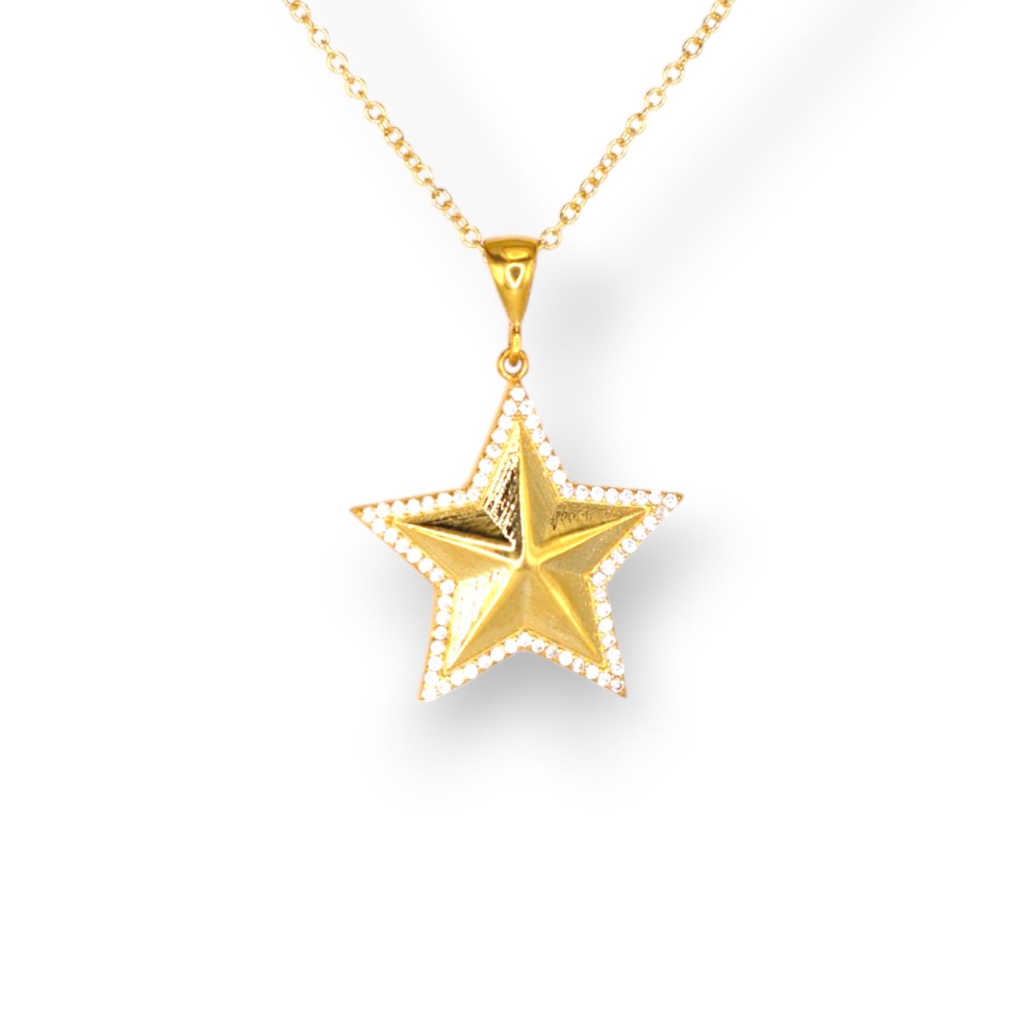 Bold Pavé Star Necklace