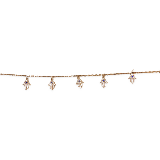 Dangling Pavé Kaff Eye Charms Bracelet