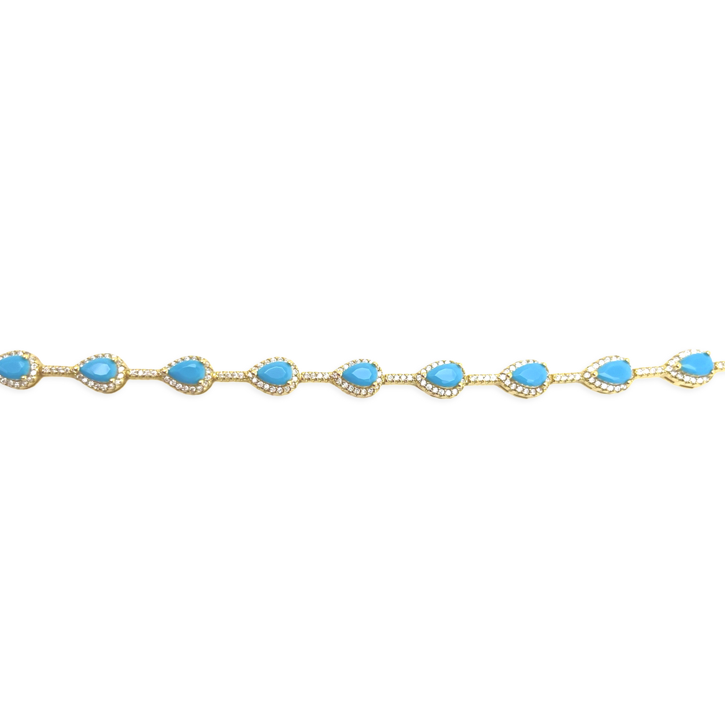 Multi Pavé Pear Stones Bracelet