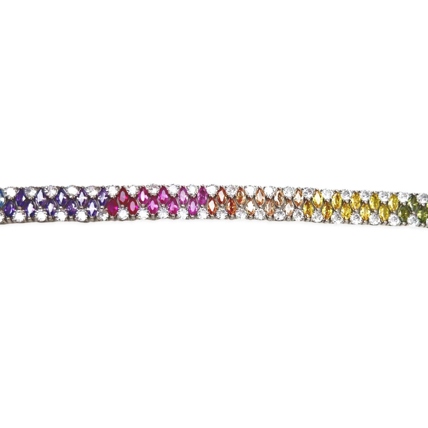 Ombre Rainbow Pear Stones Bracelet