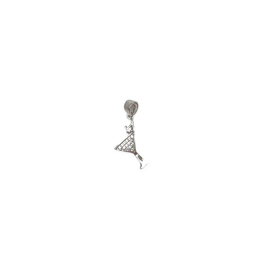 Pavé Martini Glass Charm