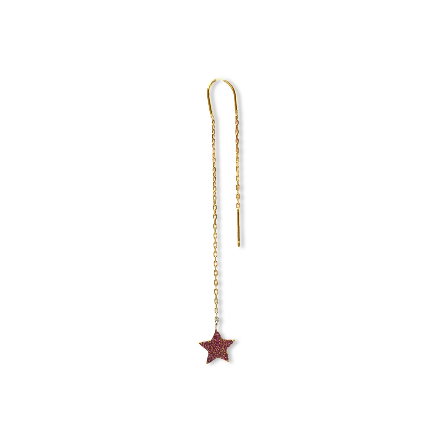 Pavé Star Threader Earring