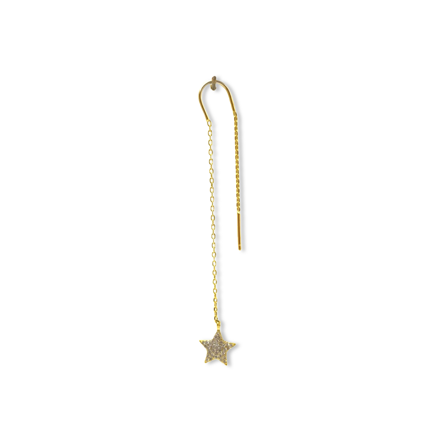 Pavé Star Threader Earring