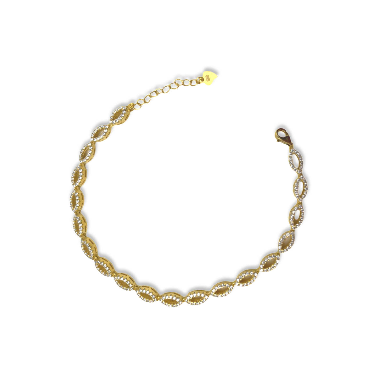 Multi Pavé Hollow Marquise Bracelet