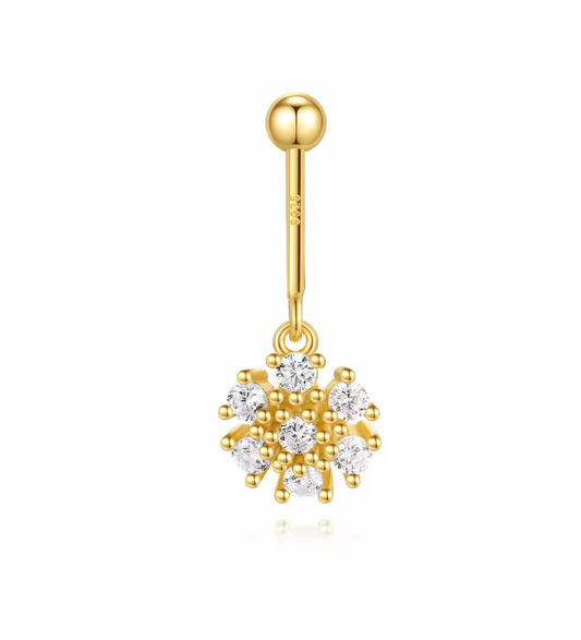 Crystal Flower Rook Earring