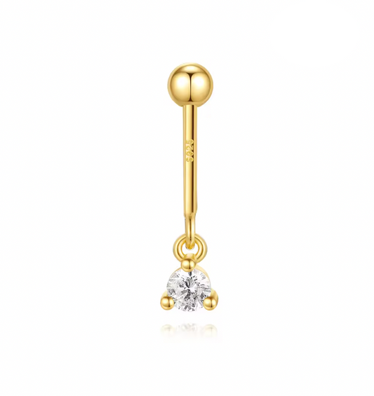 Dangling Circle Stone Rook Earring