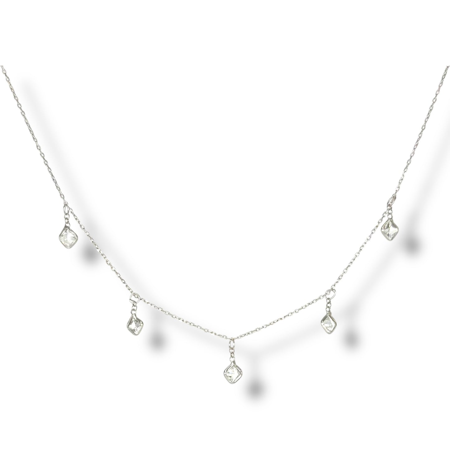 Dangling Crystal Circles Necklace