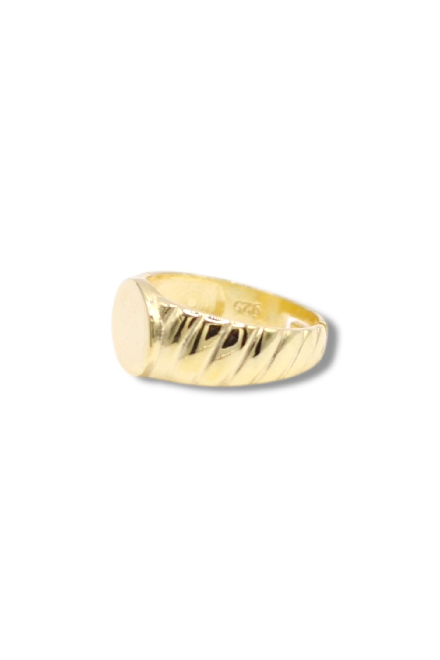 Textured Oval Signet Ring