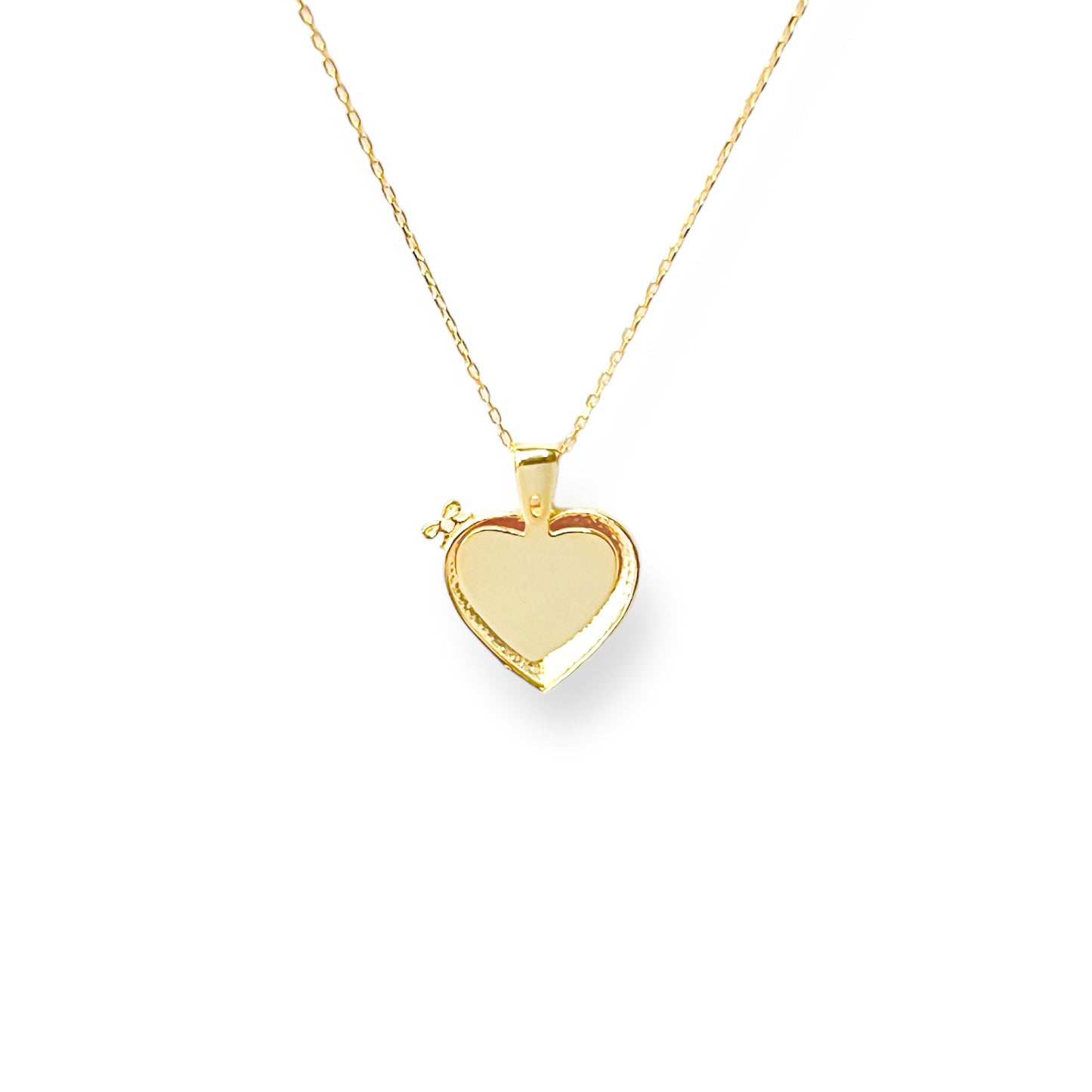 Engravable Bold Heart Mini Pavé Locket Necklace