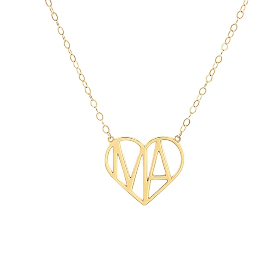 MA Heart Necklace