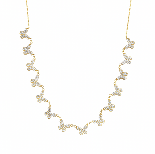 Pavé Multi Butterfly Necklace