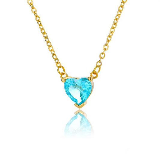 Ocean Blue Heart Necklace