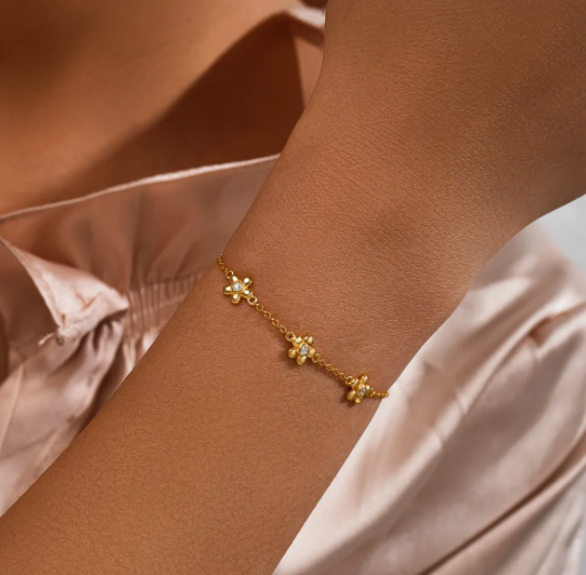 Triple Golden Daisies Bracelet