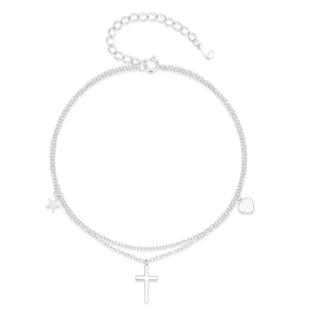 Dangling Cross Charms Anklet