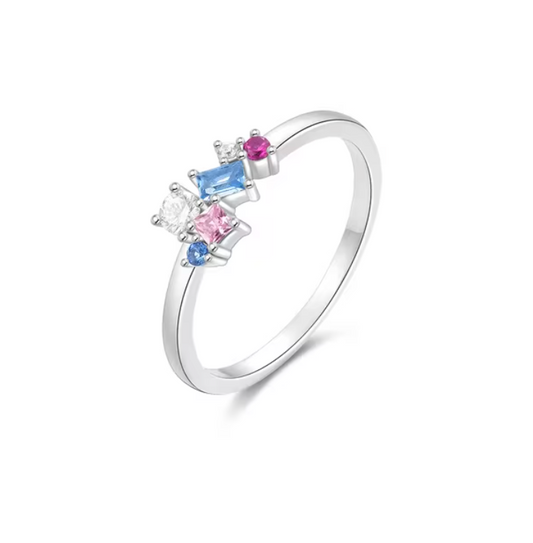 Purple & Blue Multi Stones Ring