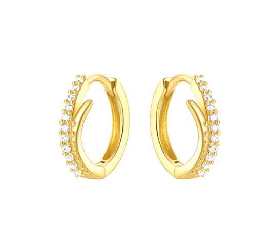 Pavé Bold Twisted Hoops