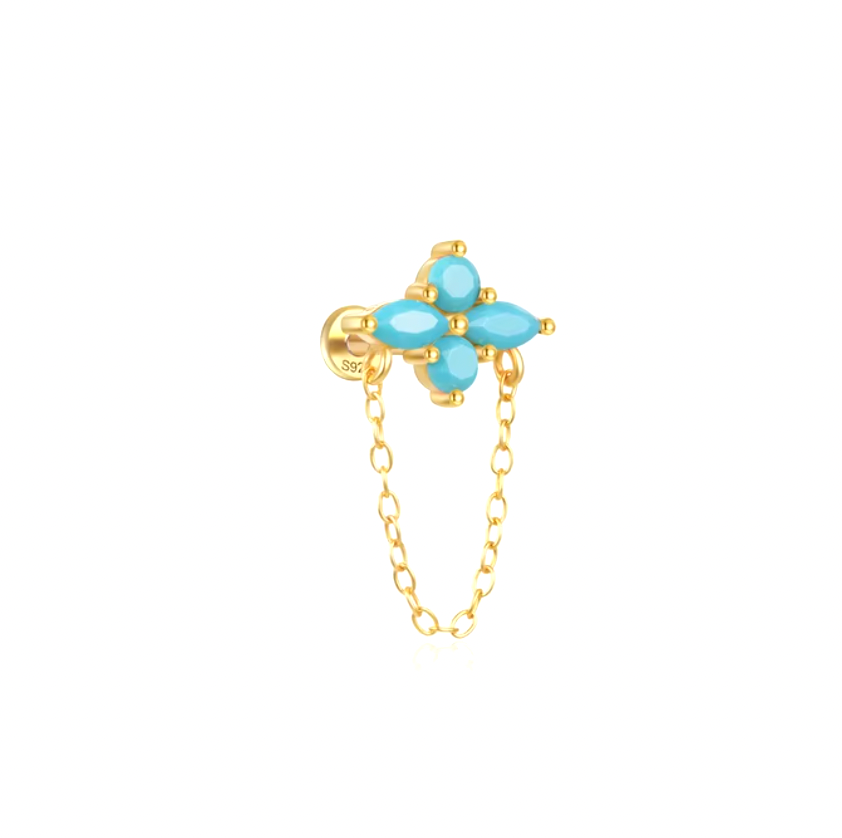 Flower Chained Stud