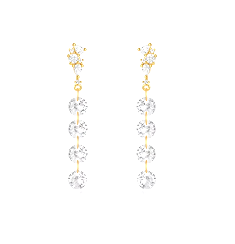 Crystal Sparkles Tassel Earring