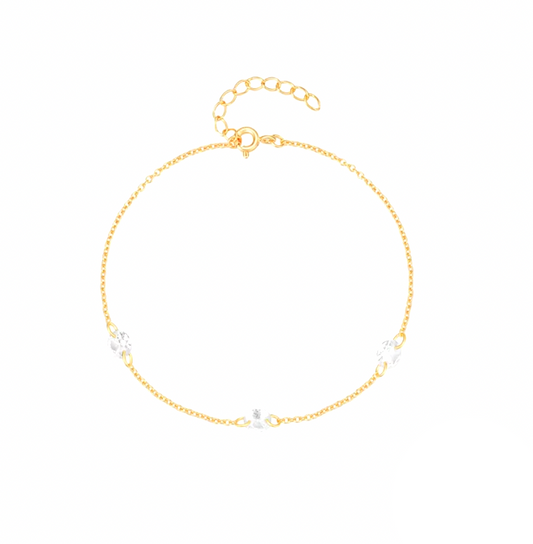 Triple Crystal Stones Bracelet