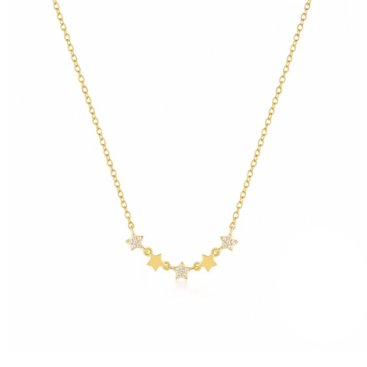 Pavé Bold Connected Stars Necklace