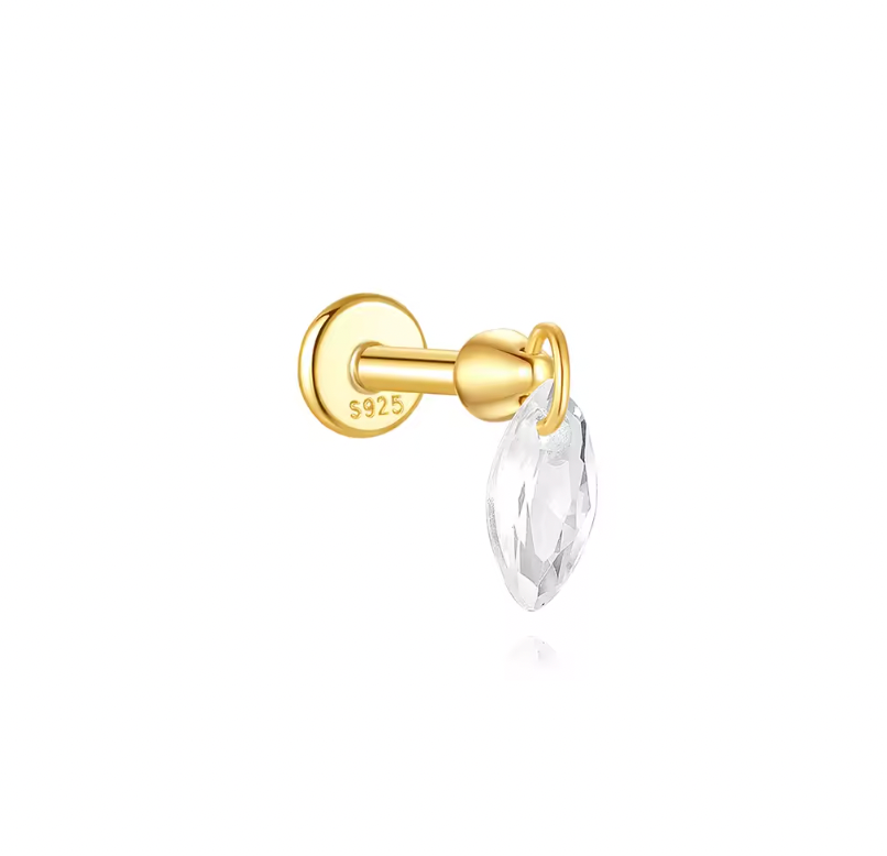 Dangling Crystal Marquise Stud Earring