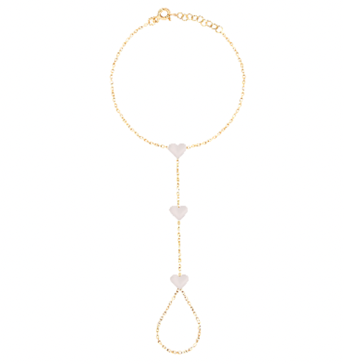 Enamel Hearts Handchain