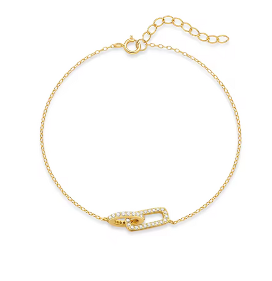 Pavé Oval Link Bracelet