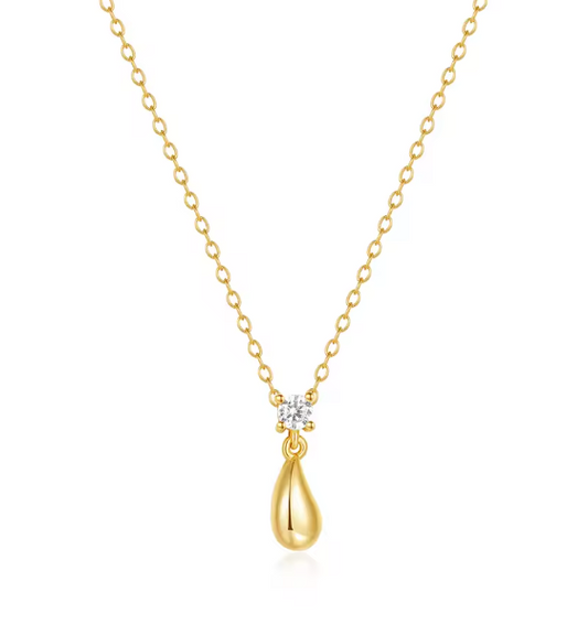 Stone Bold Teardrop Necklace