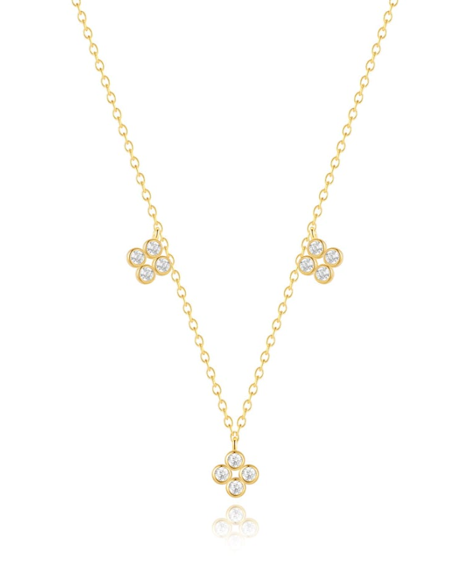 Triple Flowers Necklace