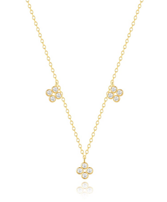 Triple Flowers Necklace