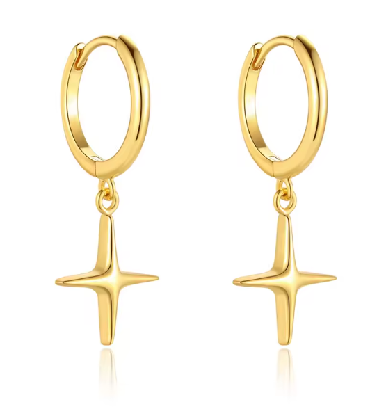 Dangling Star Hoops