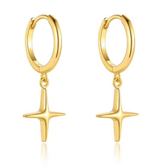 Dangling Star Hoops