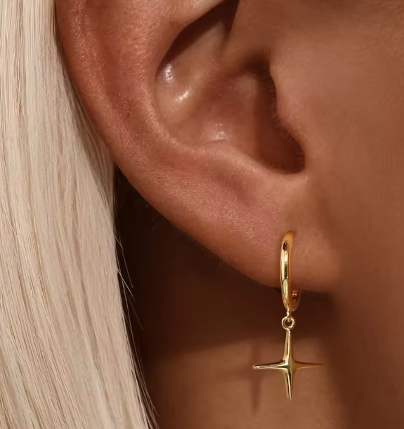 Dangling Star Hoops
