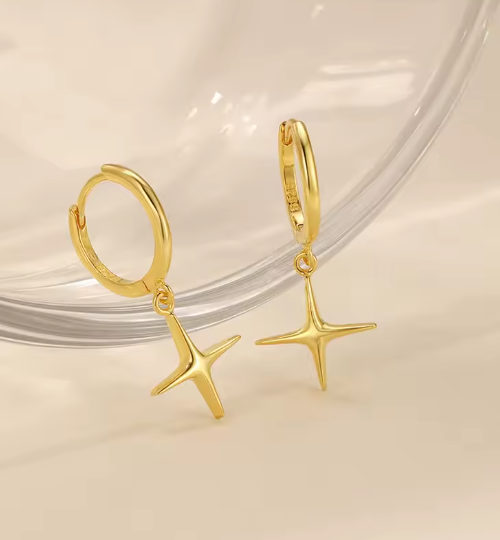 Dangling Star Hoops