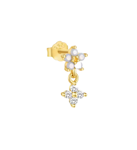 Flower Drop Trinity Stud