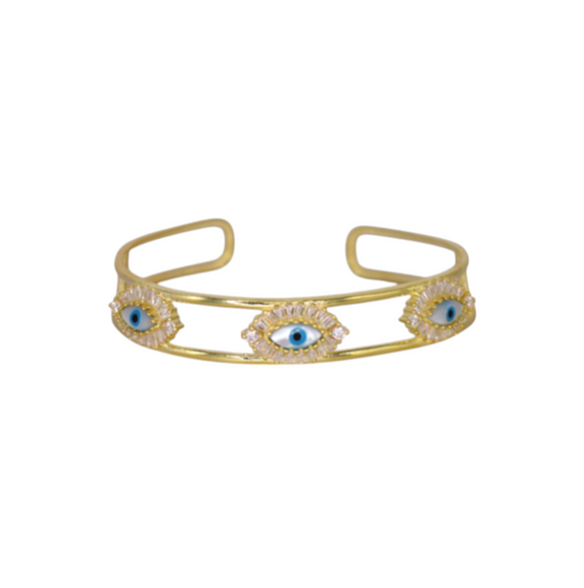 Evil Eye Baguettes Bangle