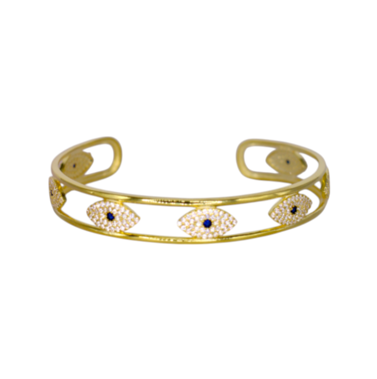Pavé Evil Eye Bangle