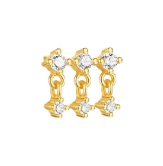 Celia Drop Crystals Stud