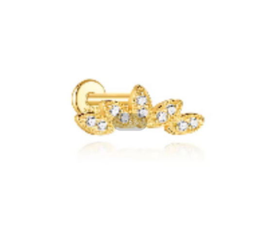 Curved Marquise Princess Stud